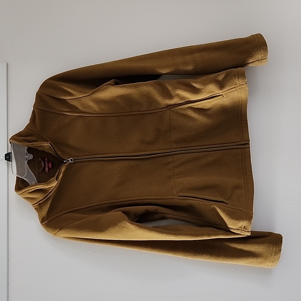 Fleece jacket target hiking layer jacket mustard brown gold